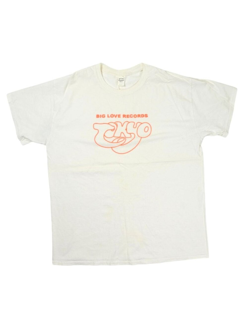 Big Love Records Orange Logo Tokyo T-Shirt in White